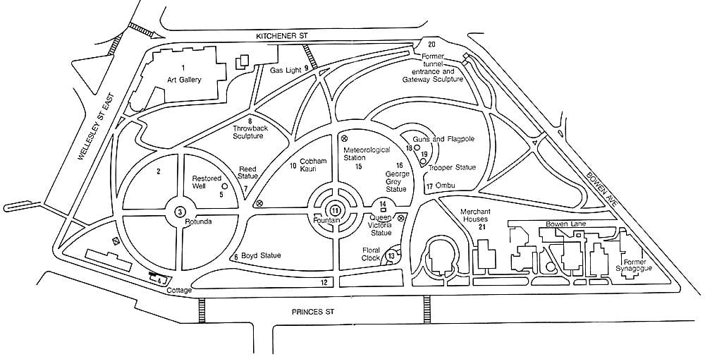 mapa de Albert park Auckland