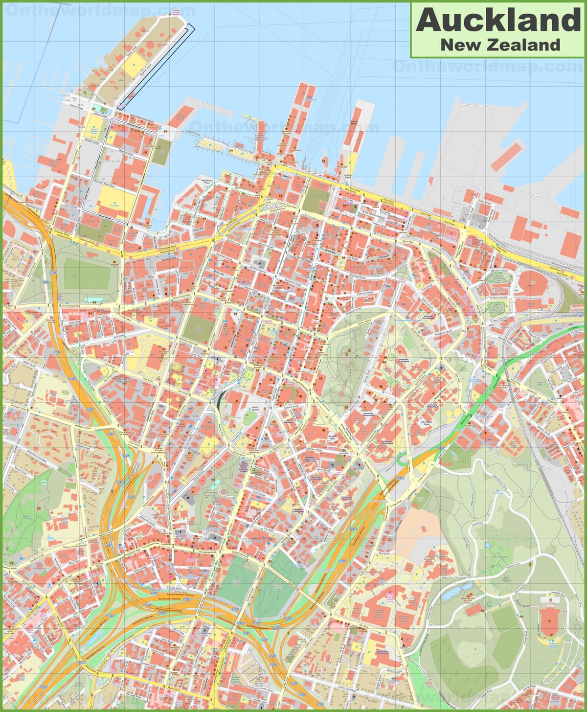 road map of Auckland