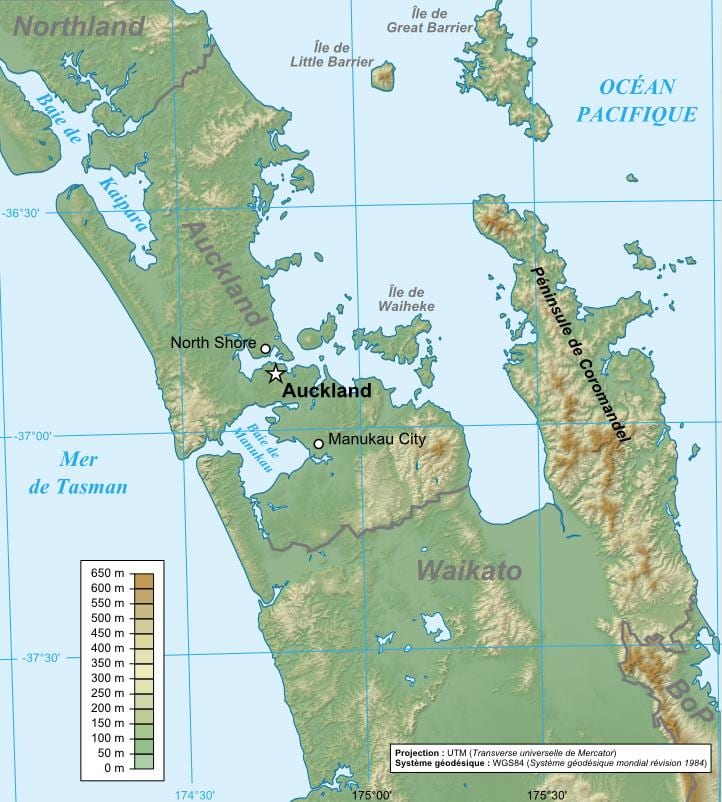 Auckland mapa xeolóxico