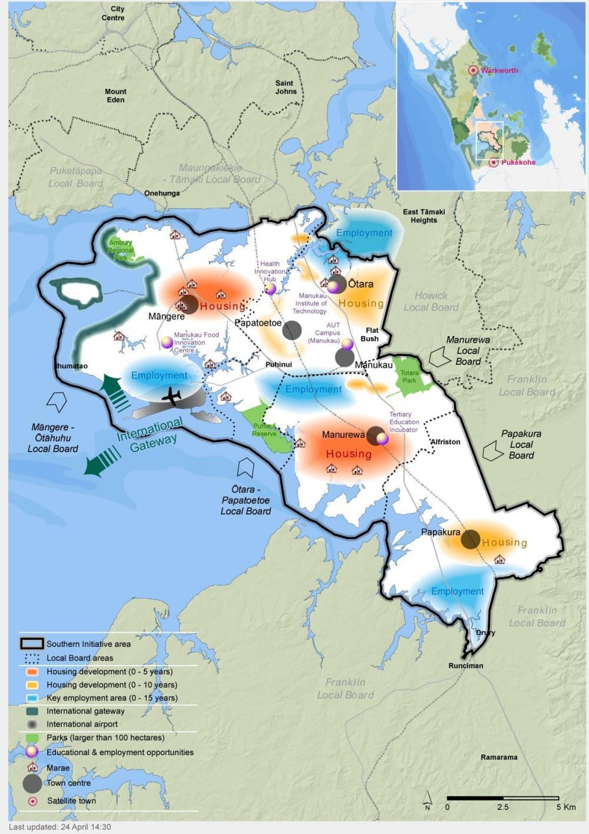 mapa do sur Auckland