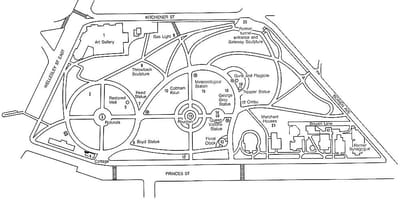 Mapa de Albert park Auckland