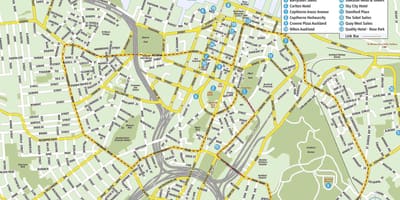 Mapa turístico de Auckland