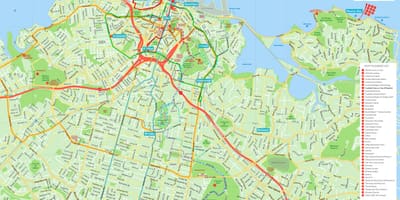 Auckland mapa Nova Celandia
