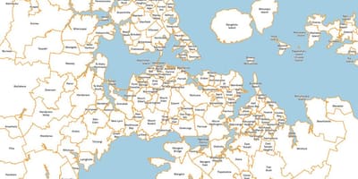 Mapa de Auckland suburbios