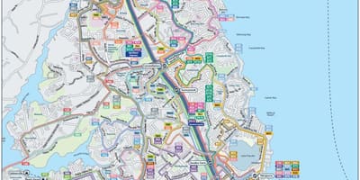 Mapa de north shore Auckland